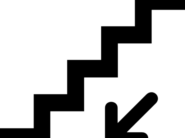 Downstairs Cliparts - Down Clipart Black And White (640x480)