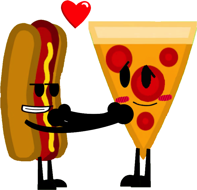 Pizza X Hotdog In Love Each Over By Thedrksiren - Pizza X Hotdog In Love Each Over By Thedrksiren (1024x746)