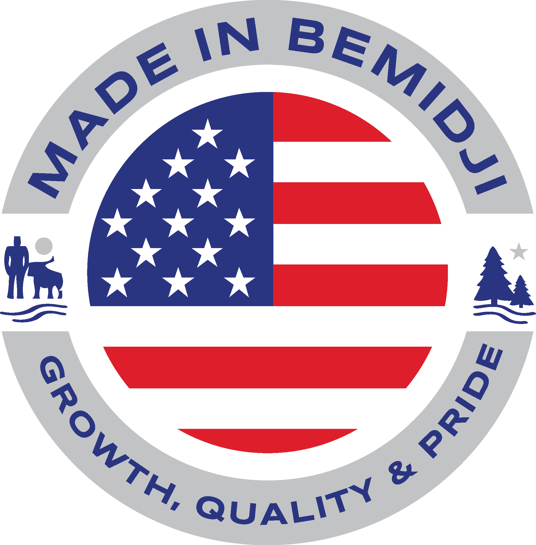 Made In Bemidji Iploca Logo - Circle Usa Flag (2135x2168)