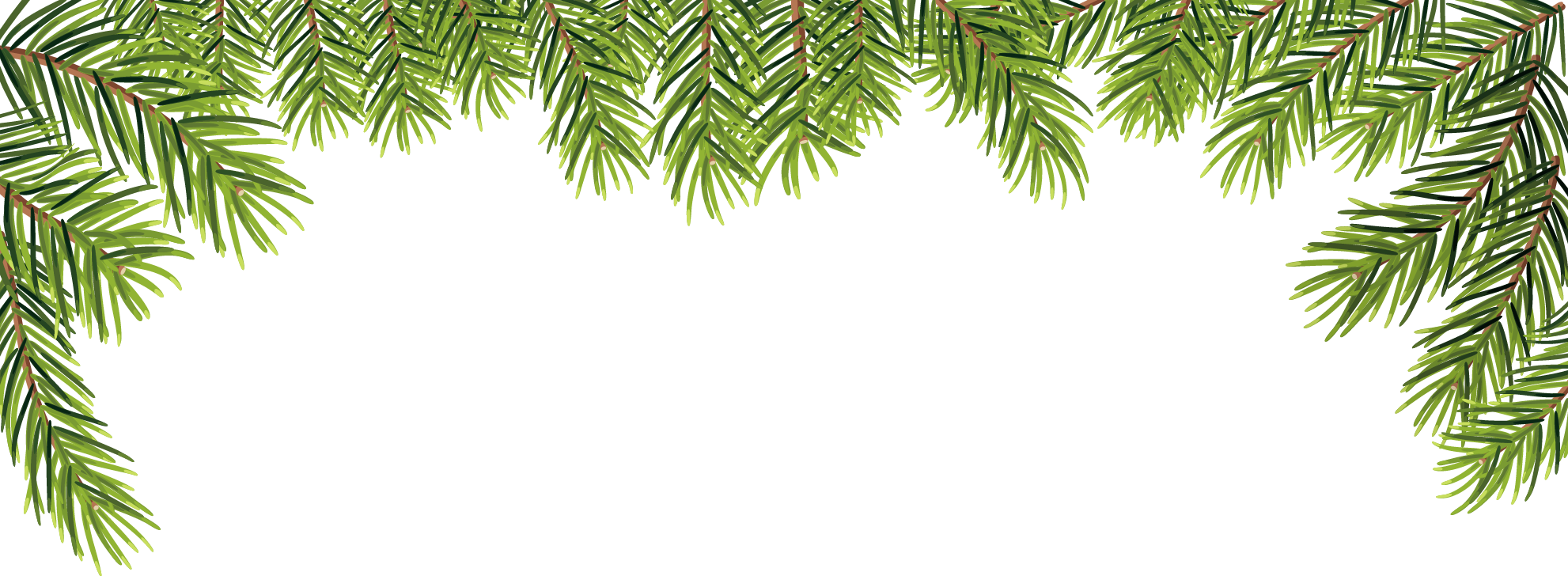 Vector Leaves - Leaves Frame Vector Png (1982x728)