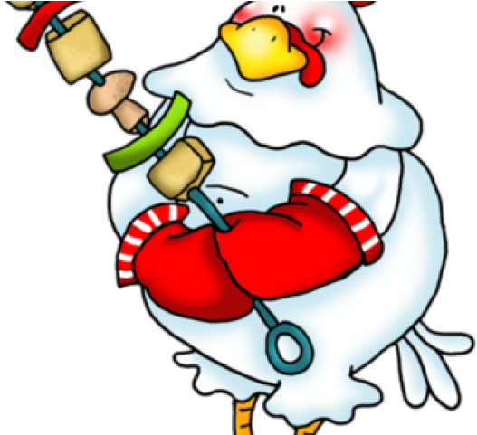 Chicken Kabob Cliparts - Cartoon Chicken Skewer Clipart (640x480)