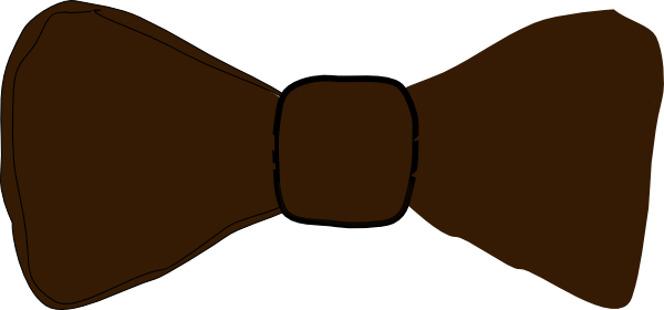 16 Best Photos Of Brown Bow Clipart - Black Bow Tie Clip Art (600x280)