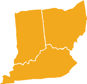 Network 9 Service Area Map - Ohio Indiana Kentucky Map (422x385)