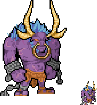 League Of Legends - Alistar Pixel Art (381x413)