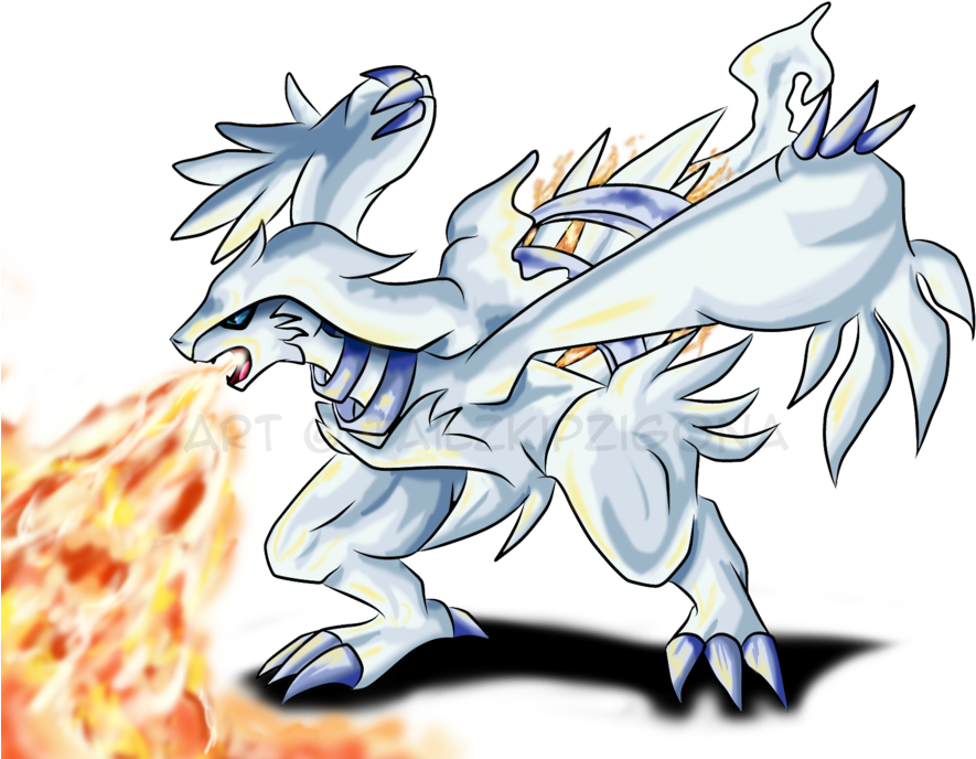 Reshiram By Tailzkip - Reshiram Breathing Fire (900x698)