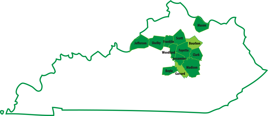 The Hemp Highway Of Kentucky Weaves Through Names, - Map Of Kentucky Counties (1106x478)