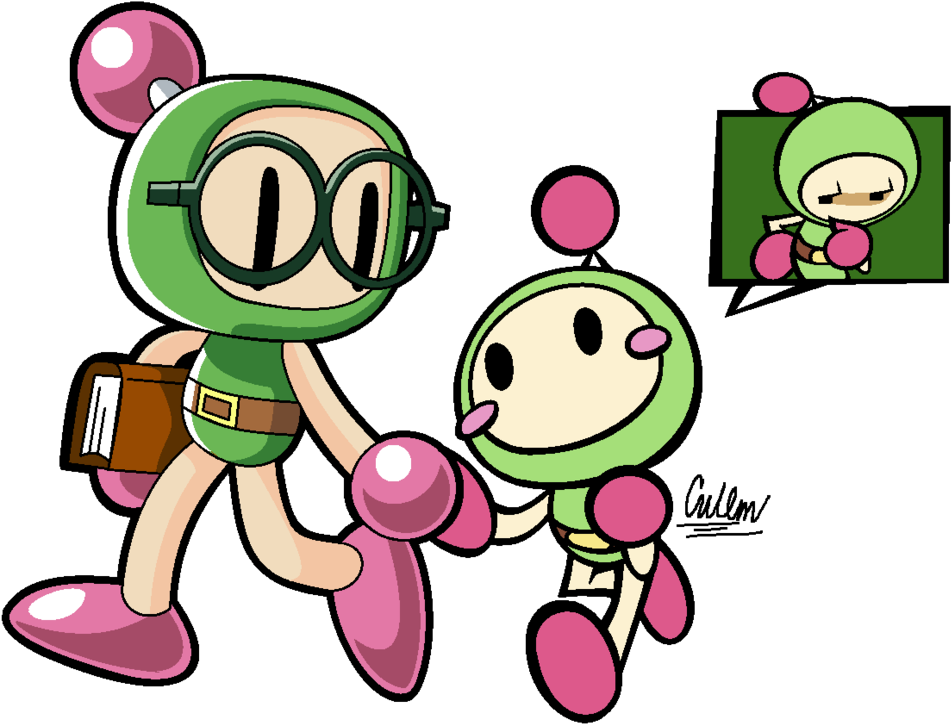 Bookworm Green And Green Bomber By Caitlinthestargirl - Super Bomberman R Green Bomber (1011x790)