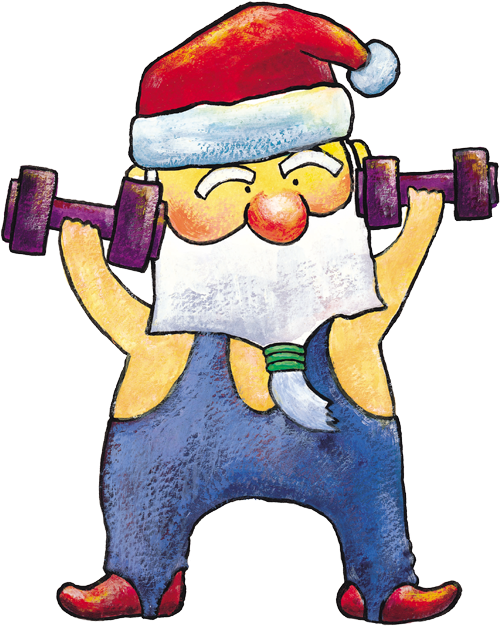 Santa Claus Physical Exercise Christmas Physical Fitness - Santa Claus Physical Exercise Christmas Physical Fitness (638x764)