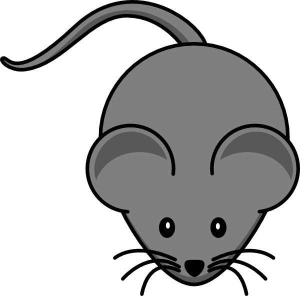 Dark Gray Mouse - Mouse Clip Art (600x592)
