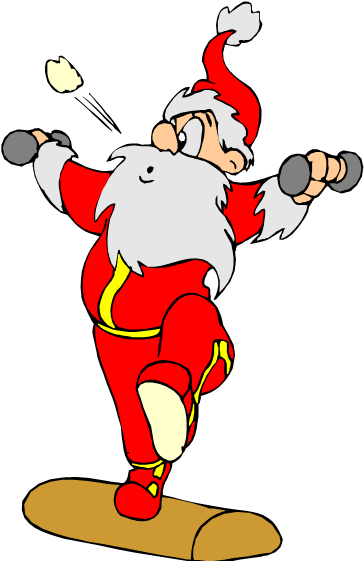 Give The Gift Of Health For Christmas Real Help For - Santa Claus Working Out (397x574)