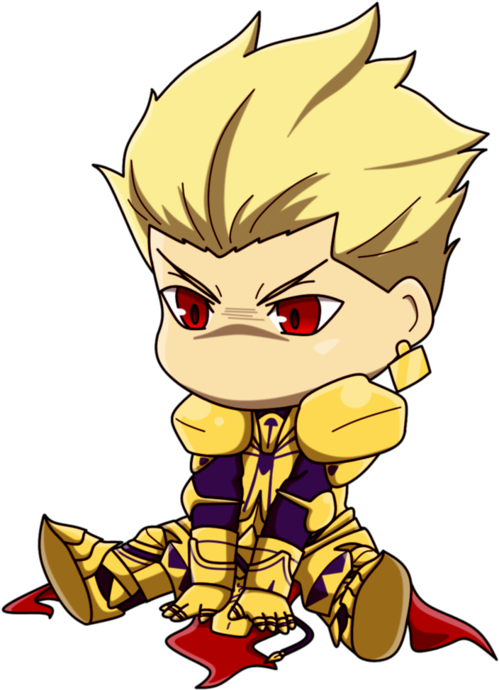 [fate/stay Night] Chibi Gilgamesh By Sallaria - Fate Stay Night Chibis (803x994)