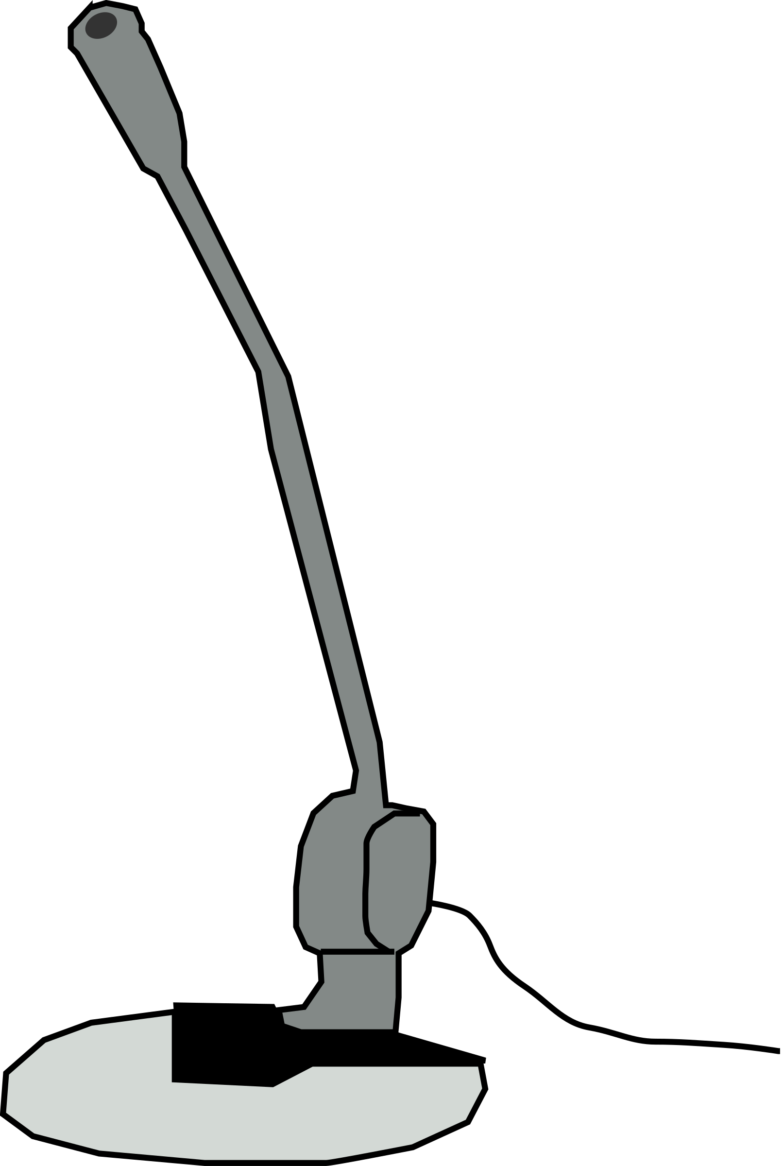 Microphone Clipart Source Information - Computer Microphone Black And White (1612x2400)