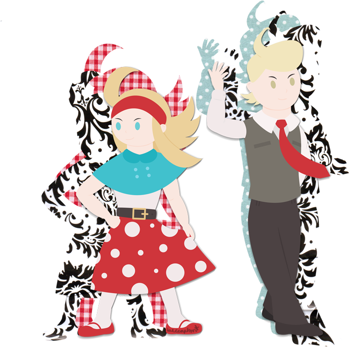 Edea And Ringabel 50's Fashionaaabluh By Beccaphant - Cartoon (1000x750)
