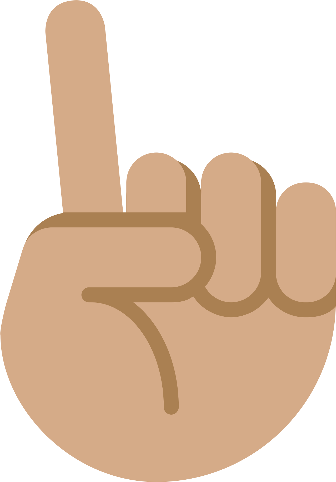 Pointing Up Hand - Emoji Peace Sign Vector (2048x2048)