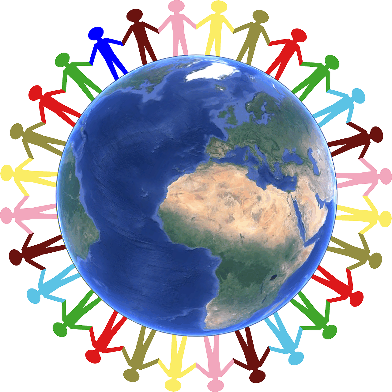 Group Circle Hand In Hand Earth Png Image - Group Circle Hand In Hand Earth Png Image (1280x1280)