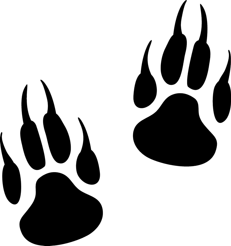 Wolf Tracks Rubber Stamp - Gray Wolf (752x800)