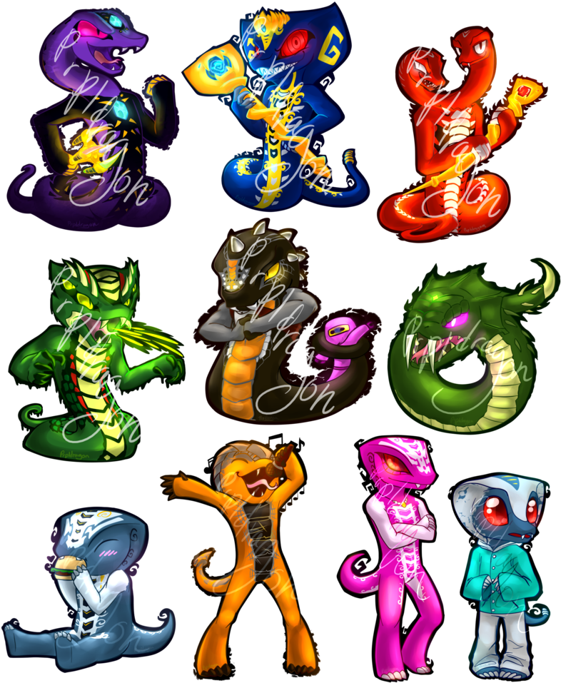 Prpldragon From - Ninjago Serpentine Fan Art (1001x1207)