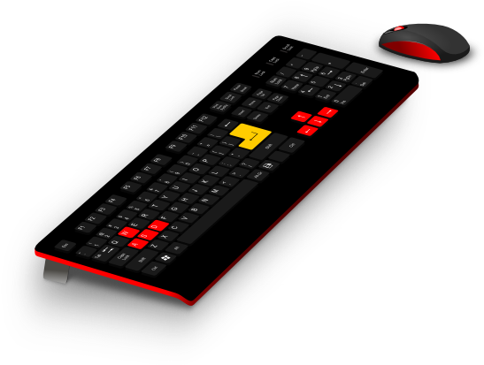 Generic Gaming Keyboard Mouse Generic Game Kbd Black - Keyboard And Mouse Clip Art (555x412)