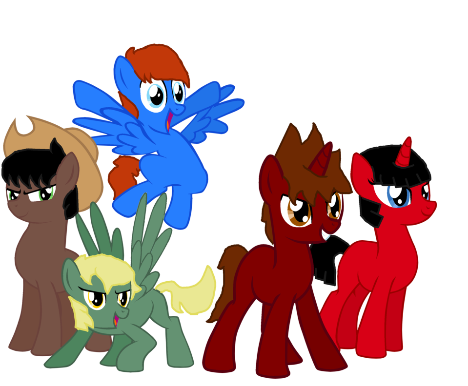 Ninjago Ponies By Flyerstorm - Cartoon (1024x791)