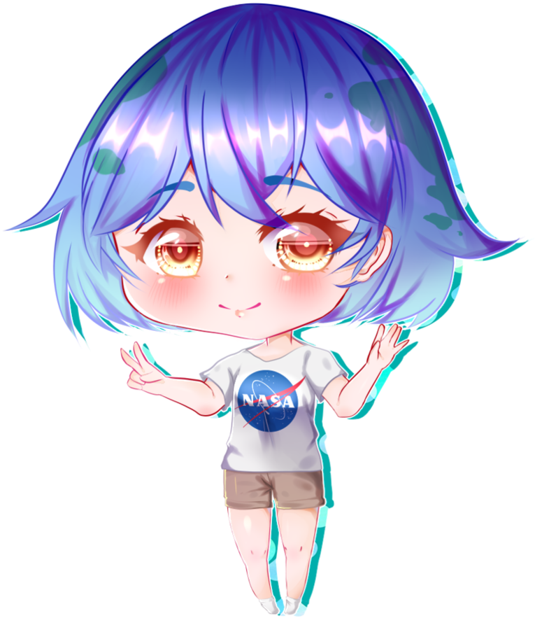 Peace On Earth-chan By Https - Chibi (894x894)