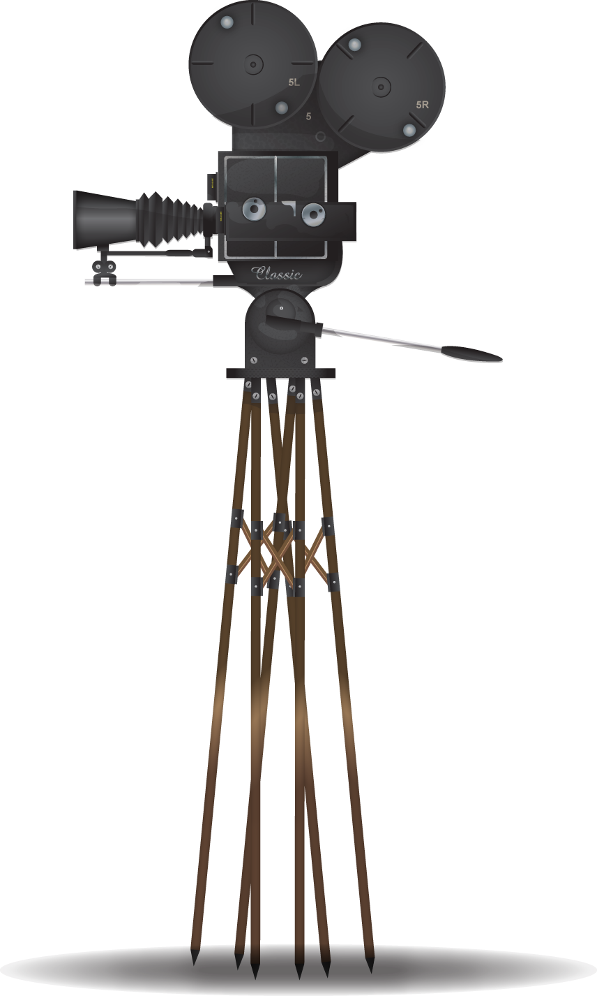 Vintage Movie Camera - Camera Cinematografica Antiga Png (856x1426)