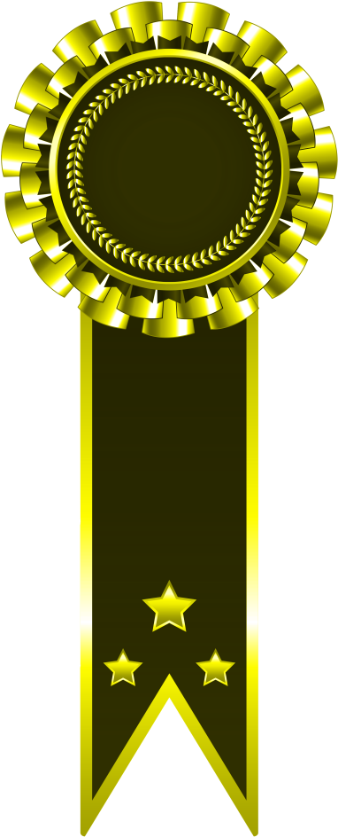 Yellow Rosette - Rosette (423x1000)