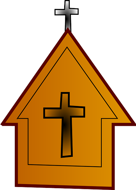 Building, Church, Cross, Cartoon, Free, Christian - Church Clip Art (460x640)