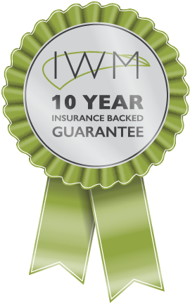 Iwm 10 Year Guarantee Rosette - Rosette (410x479)