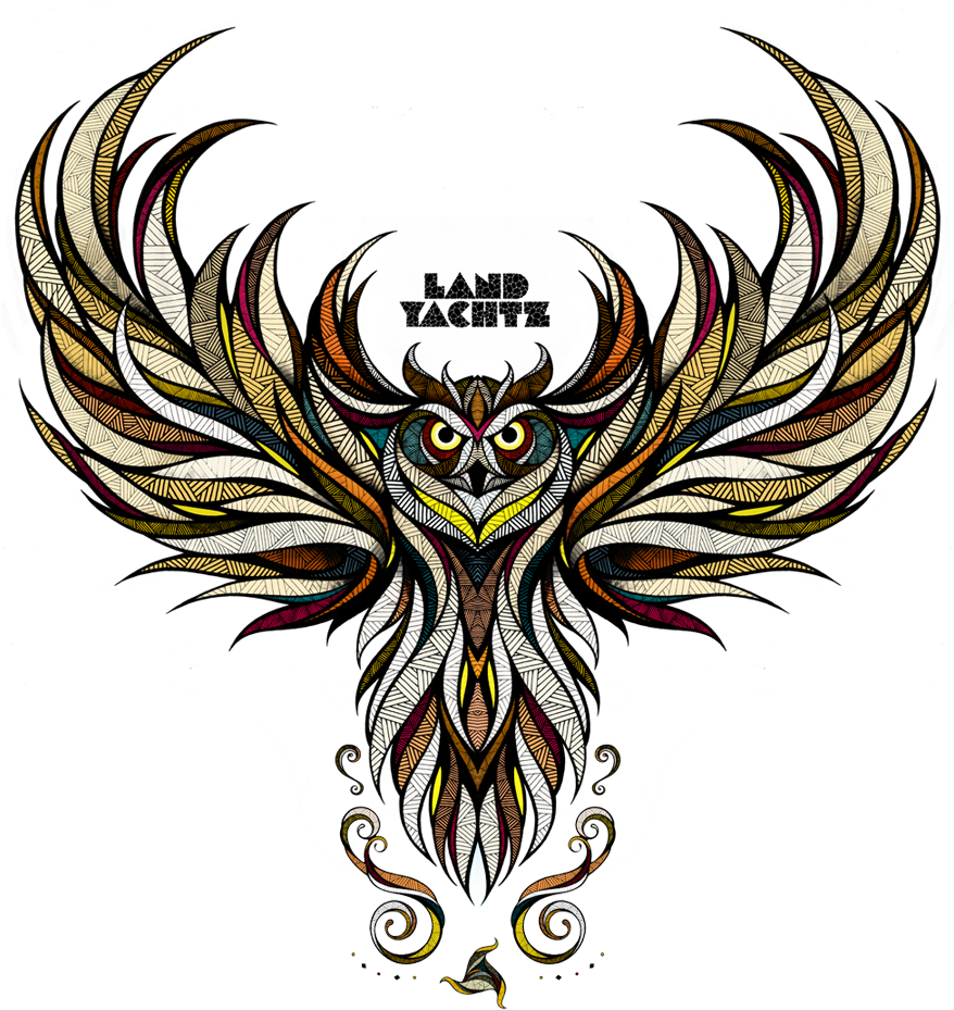 Drawn Owlet Landyachtz - Andreas Preis Owl (900x941)
