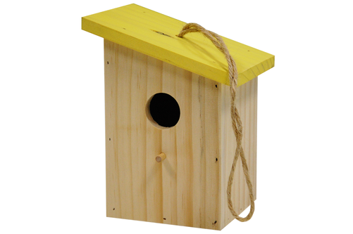Birdhouse Colored Roof Light Yellow - Outhouse (500x500)