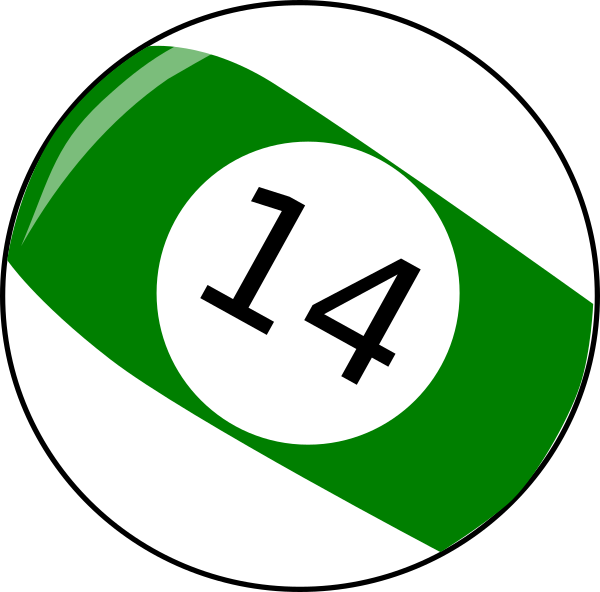 Fourteen Billiard Ball Clip Art At Clker - Billiard Ball Clip Art (600x592)