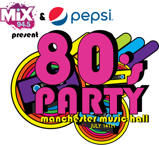 5 & Pepsi's 80's Party, July 14 At Manchester Music - Png 80's (537x480)