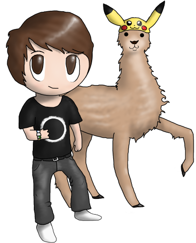 Drawn Llama Derp - Llama (500x525)