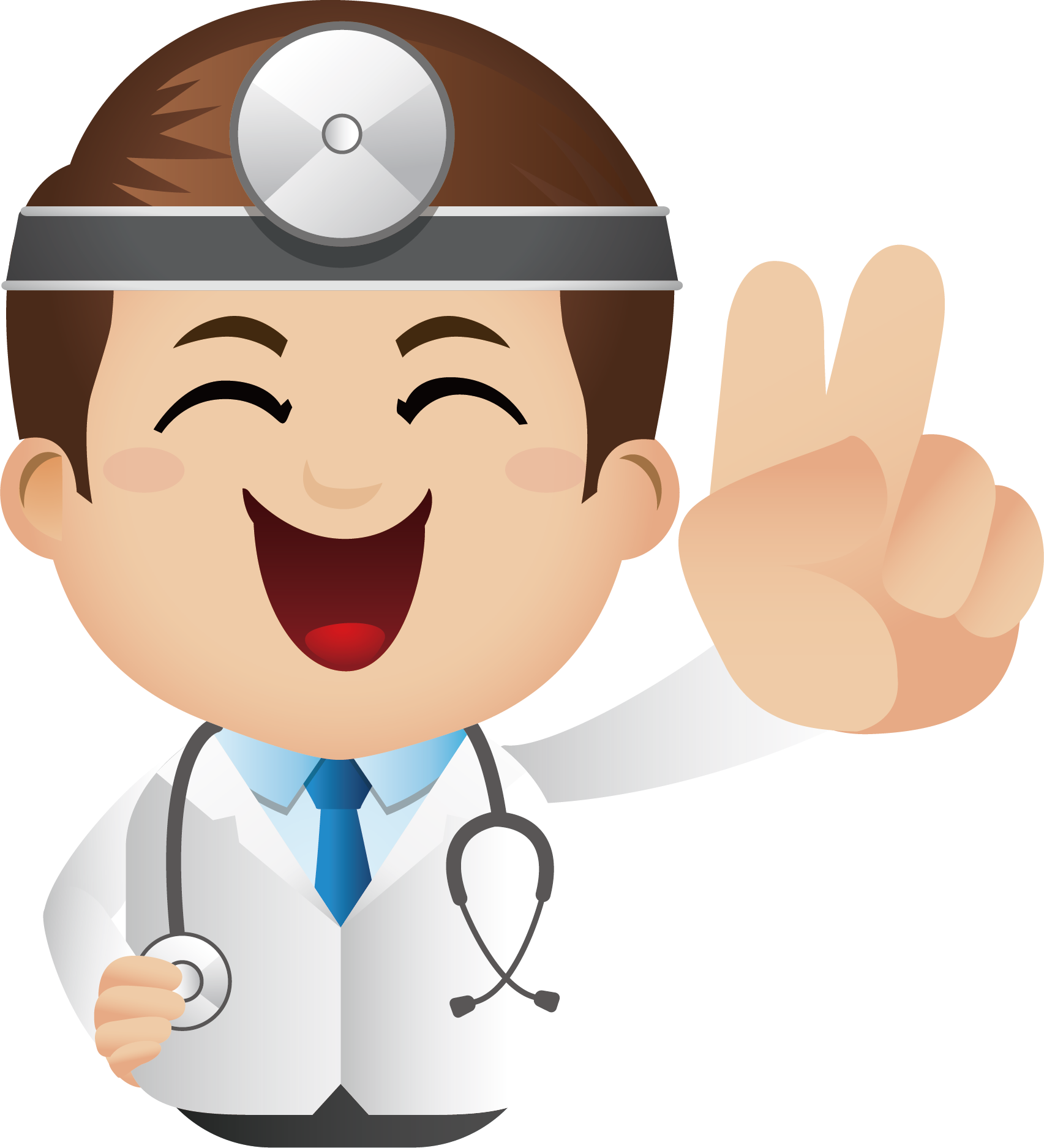 Physician Cartoon - Happy Doctor - Imagenes De Doctores Animados (1705x1875)