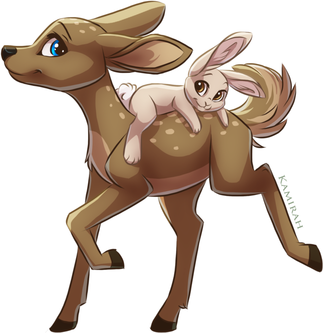 Kipporah By Kamirah - Anime Animals Deer (800x816)