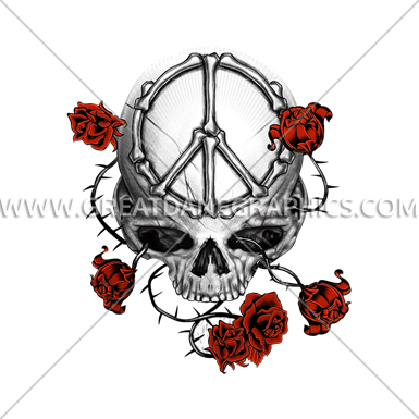 Peace Skull - Illustration (385x385)