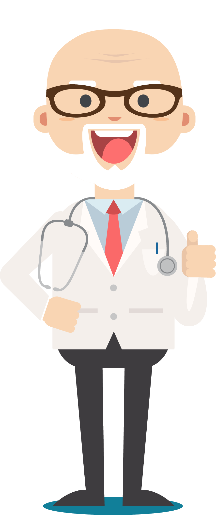 Physician Glasses Man Cartoon - Physician Glasses Man Cartoon (878x2094)