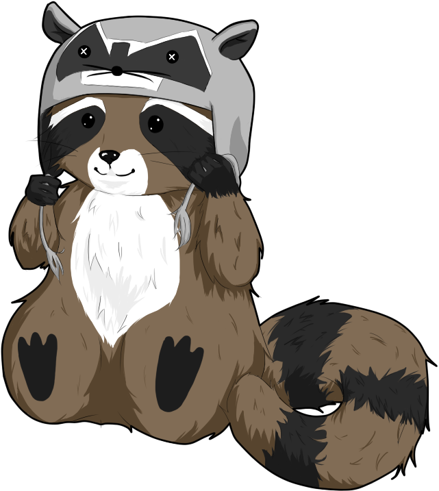 Raccoon In Raccoon Hat By Xkurai - Comics (888x896)