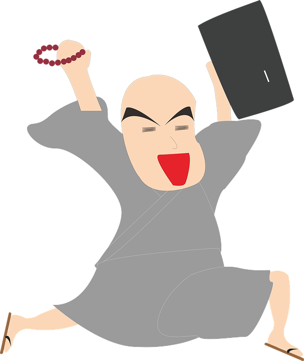 Cartoon Buddha - Monk (607x720)