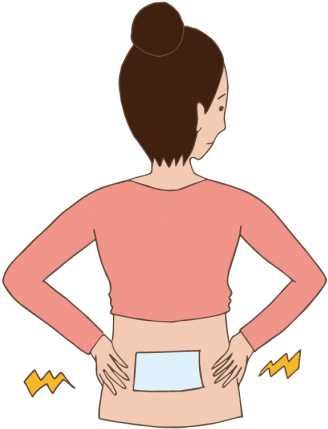 A Woman With Low Back Pain - Illustration (339x480)