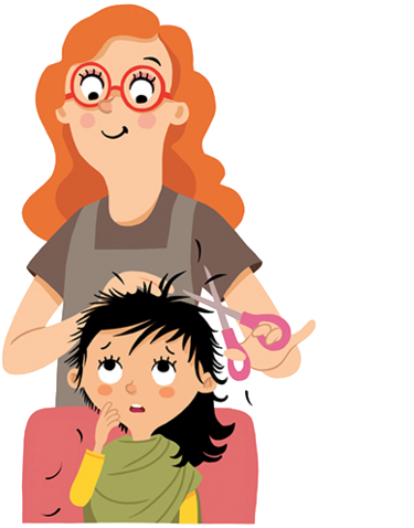 Hair Care Cartoon Barber - 剪 頭髮 卡通 (500x505)