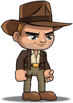 Indiana Adventurer - Cartoon (600x500)