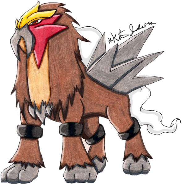Lord Of The Volcano - Entei Animated Gif (800x622)