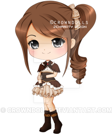 Kawaii Oc By Crowndolls-d6qmc9n - Drawing (400x467)
