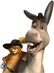 I Think That These Two Could Be Higher Ranked If A) - Donkey And Puss In Boots (400x300)