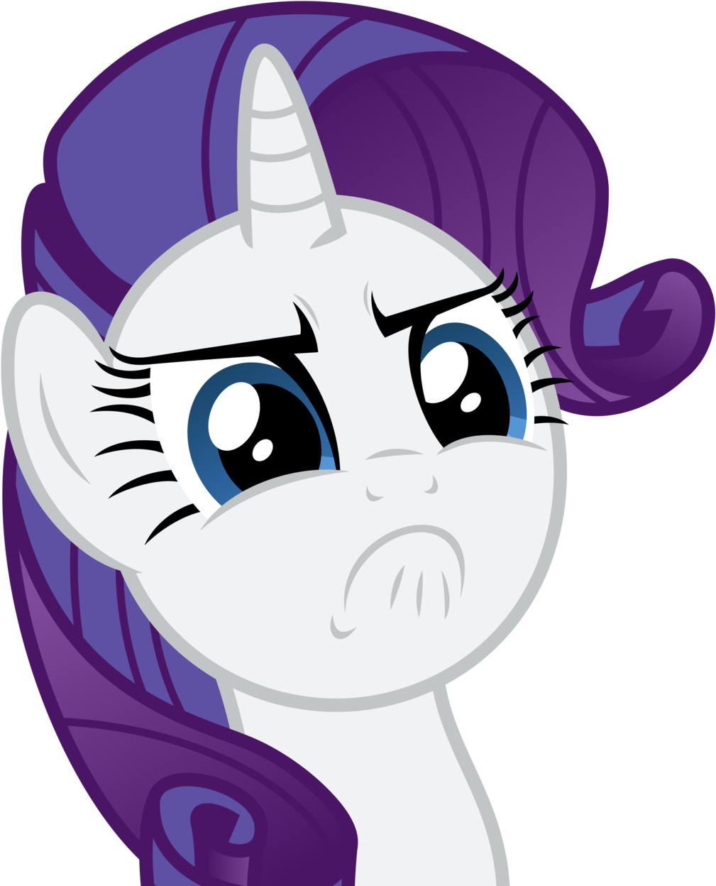 Rarity Tries To Stare By Korsoo Rarity Tries To Stare - Cartoon (1024x1252)