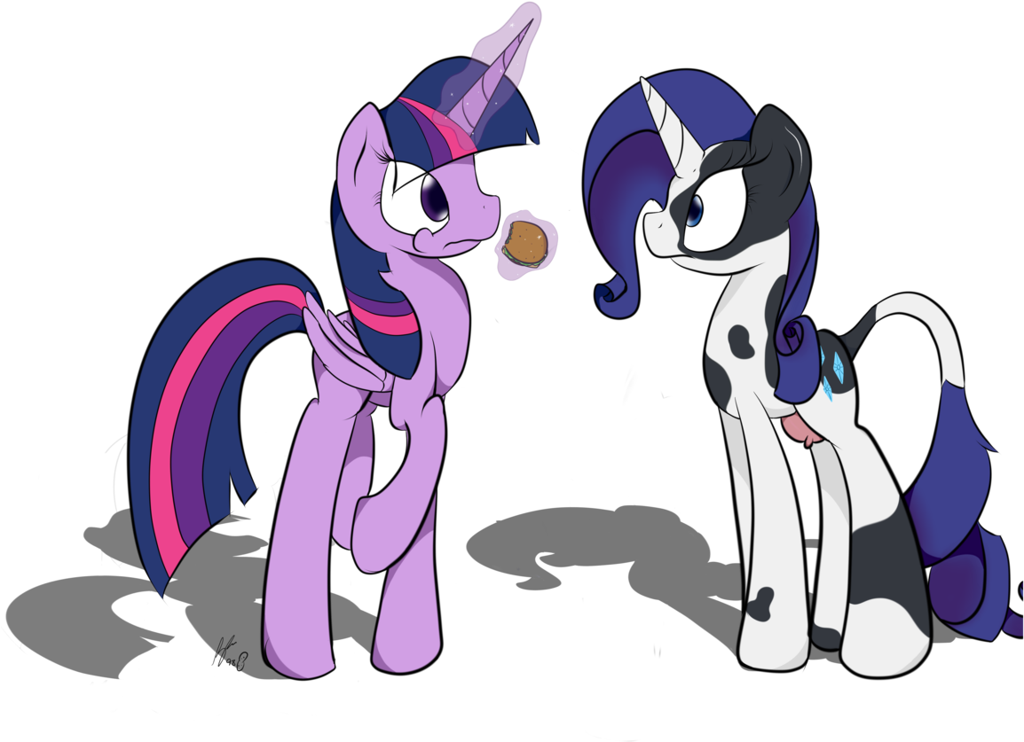 Rainbowpotato98, Burger, Cow, Cowified, Funny, Raricow, - Twilight Sparkle (1280x1024)