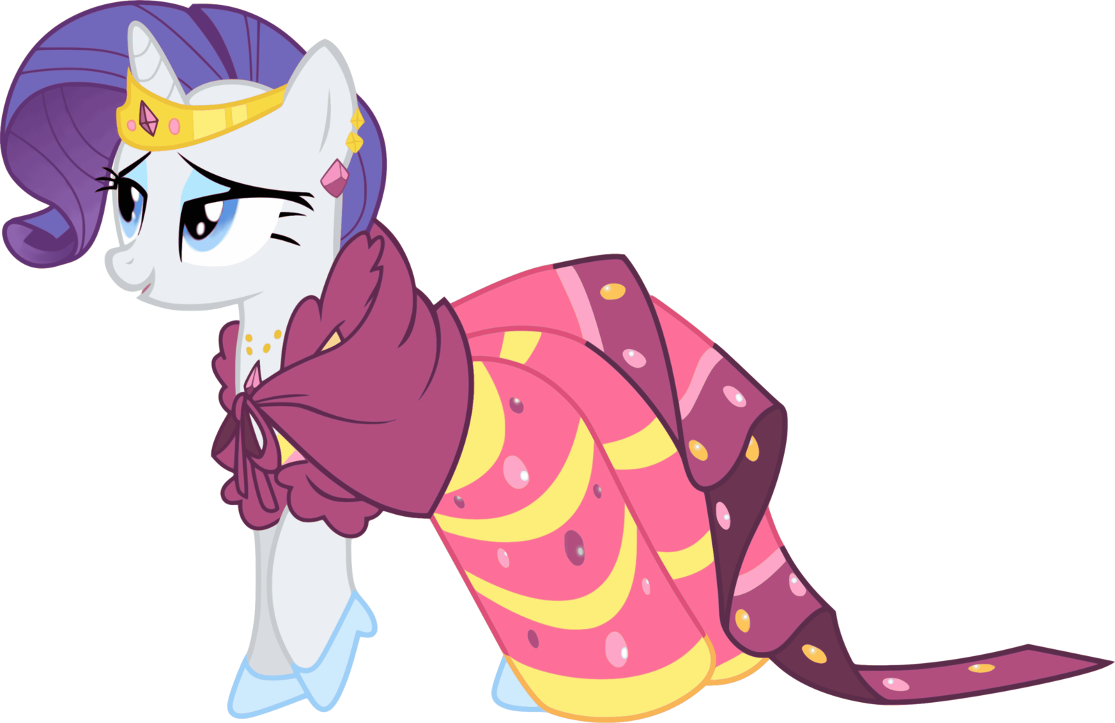 Rarity Vector 3 By Regolithx-d4i5hn4 - Mlp Rarity Gala Dress (1600x1038)