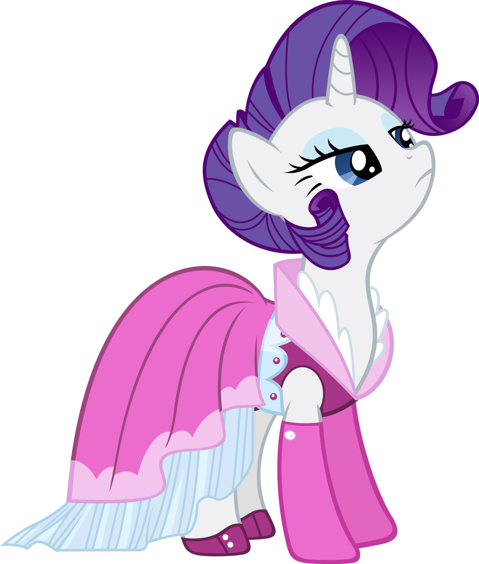 My Little Pony Friendship Is Magic Rarity Gala Dress - Rarity Pony In Dress (1600x1884)