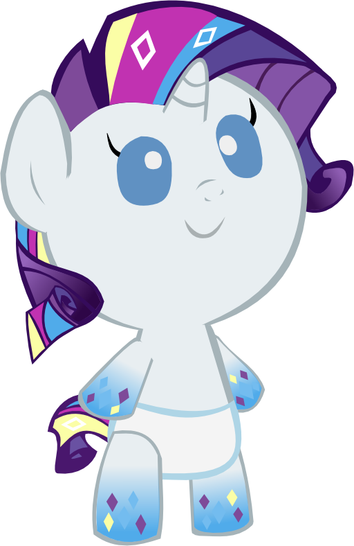 Cute Rainbow Power Rarity - My Little Pony Rarity Bebek (512x788)